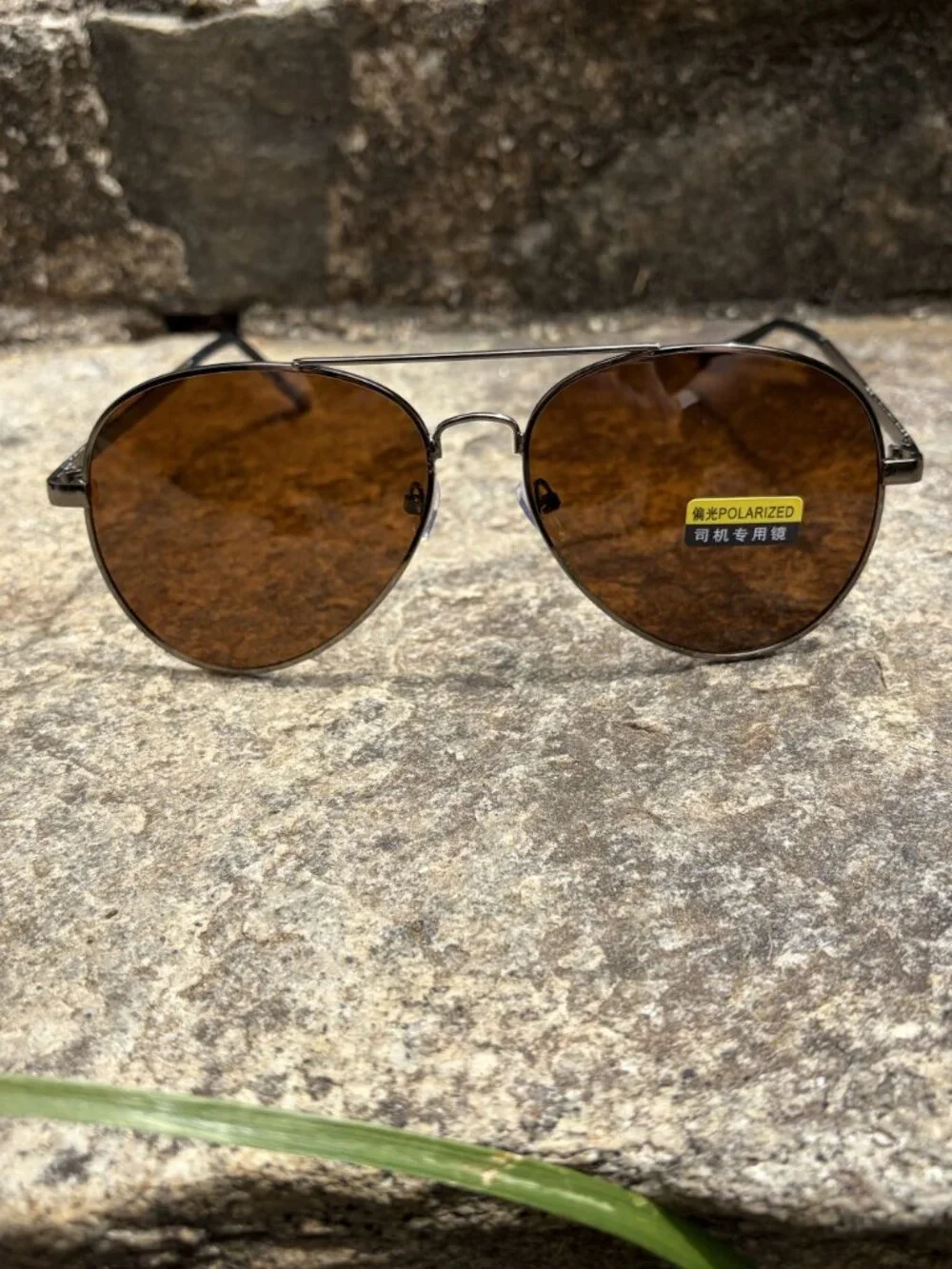 Polarized Brown Aviator Sunglasses Matte Brown Frame Driving Lenses Pilot Retro
